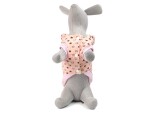 Sweet růžová bunda pro psa se srdíčky Barva: Růžová, Délka zad (cm): 25, Obvod hrudníku: 40 - 44 cm