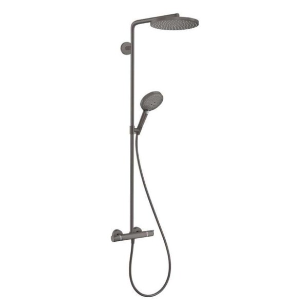 HANSGROHE - Raindance Select S Sprchový set Showerpipe s termostatem, 3 proudy, kartáčovaný černý chrom 27633340