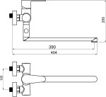 NOVASERVIS - Paneláková bez příslušenství 100mm Titania Fresh chrom 96673/1,0