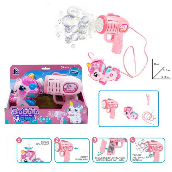 Bublifuk pistole s externí nádržkou jednorožec 280 ml 15 cm