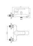 INVENA - Vanová baterie SIROS CHROM BW-90-001-A