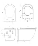 OMNIRES - OTTAWA COMFORT mísa Rimless včetně sedátka s slow, 54 x 37 cm bílá lesk /BP/ OTTAWACMWBP