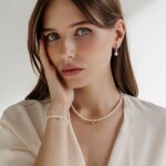 Perlový náramek Agnes - pravé perly, stříbro 925/1000, 17 cm Bílá