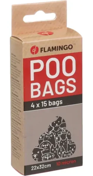 Flamingo Basic Heady Sáčky na exkrementy černé 4x15ks (FLA-524188)