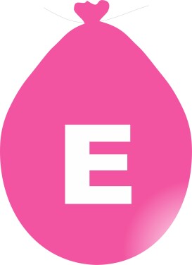 Balónek písmeno E růžové balonky.cz Balónek písmeno E růžové balonky.cz