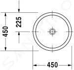 DURAVIT - Architec Umyvadlo bez přepadu, průměr 450 mm, bílá 0318450000