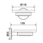 Laufen - Cana Mýdlenka s držákem, sklo/chrom H3831310040001