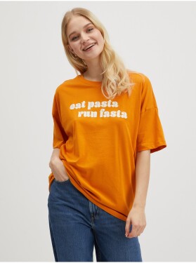 Oranžové dámské oversize tričko Noisy May Ida dámské