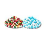 Cukrové perly SweetArt Golden Christmas mix 5 mm a modré a bílé 7 mm (120 g)