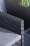 KETER CLAIRE 3 SEATERS SOFA - grafit