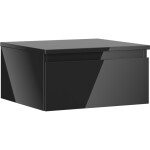 MEXEN/S - Orio koupelnová skříňka pod umyvadlo 50 cm s deskou, 1 šuplík, černá lesk 91A10-05023-1-BFC70