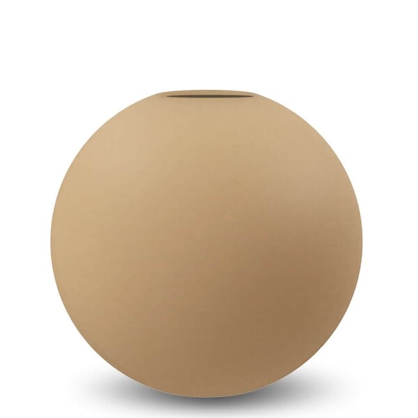 COOEE Design Kulatá váza Ball Peanut 10 cm, béžová barva, keramika