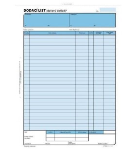 Dodací list, A4, 100 listů