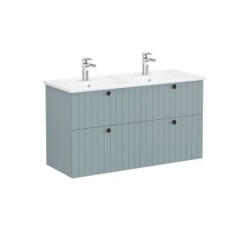 Koupelnová skříňka s umyvadlem VitrA Root 120x67x46 cm zelená mat ROOTG120GINTS ROOTG120GINTS