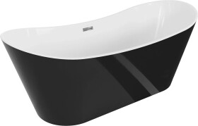 MEXEN - MONTANA volně stojící vana 180x90, bílá/černá bez krytky přepadu a zátky 52011809075-SS