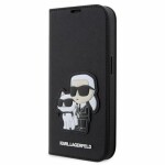 Pouzdro Karl Lagerfeld PU Saffiano Karl and Choupette NFT Book iPhone 13 Pro Max černé