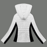 Bílá dámská bunda z různých spojených materiálů J Style (16M9223-281) odstíny bílé XL (42)