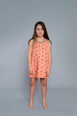 Madeira dívčí košile na široká ramínka meruňkový potisk