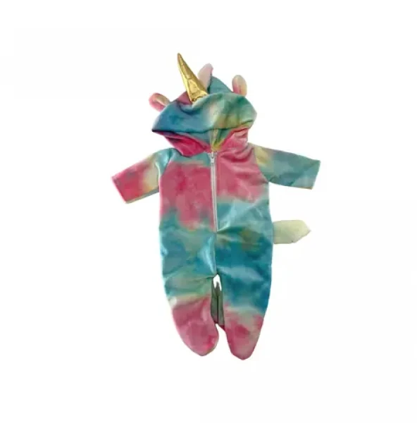 PLEJO Overal pro panenku jednorožec 40 - 43 cm