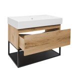 Koupelnová skříňka s umyvadlem SAT B-WAY 59x30x45 cm dub mat BWAY60OAKFU2 BWAY60OAKFU2