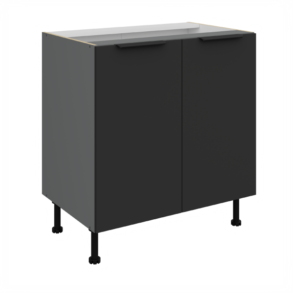 Spodní skříňka Aria ANT 80 D 2F BB Barva korpusu: Antracit, Barva dvířek: BL - Black AFM