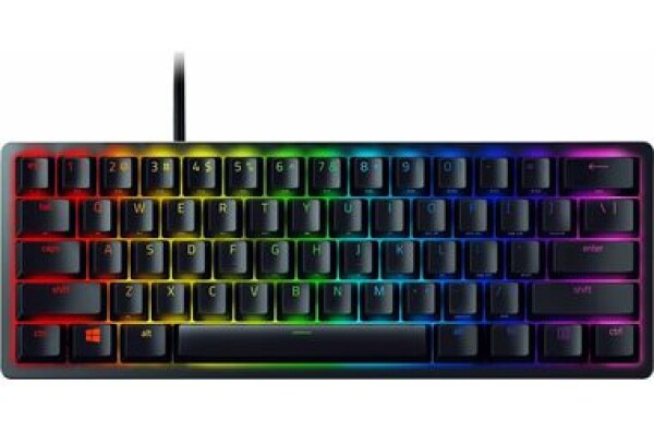 Razer Huntsman Mini černá / Herní klávesnice / mechanická / USB / spínače Razer Optical Purple / RU (RZ03-03391500-R3R1)