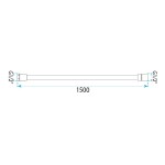 REA - Sprchová hadice proti překroucení Titan 150 cm REA-08032