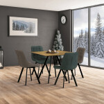 Jídelní stůl 90x90cm, lamino, dub, HT-R5190 OAK