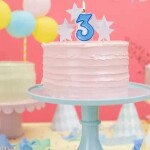 Svíčka dortová, modrá - číslo 7