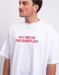 Tričko Monkey Studios Tričko Put Me On The Guestlist white/red