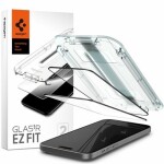 Spigen Glass tR EZ Fit 2 Pack ochranné sklo pro Apple iPhone 15 FC černá (AGL06904)