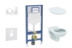 GEBERIT - Duofix Set předstěnové instalace, klozetu Alpha a sedátka softclose, tlačítko Sigma20, bílá/chrom SANI11CD3103