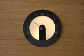 Cariitti vlhkoměr do sauny - kulatý, černý C1545856L