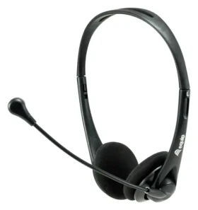 Equip Headset s mikrofonem černý / Headset / Jack 3,5mm / Náhlavní / 1,8m kabel (245304)
