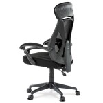 Kancelářská židle, potah černá látka a černá síťovina MESH, houpací mech. s aretací
