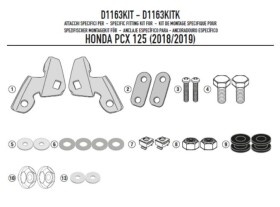 D1190Kit montážní sada Honda Pcx 125 (21-24) k plexi 1190DT