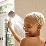 HANSGROHE - WallStoris Set sprchové hlavice 105, 3 proudy, termostatu a koupelnových doplňků, matná černá 24250670