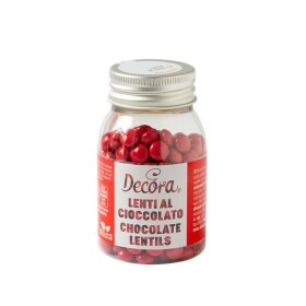 Decora čokoládové mini lentilky červené (80 g)