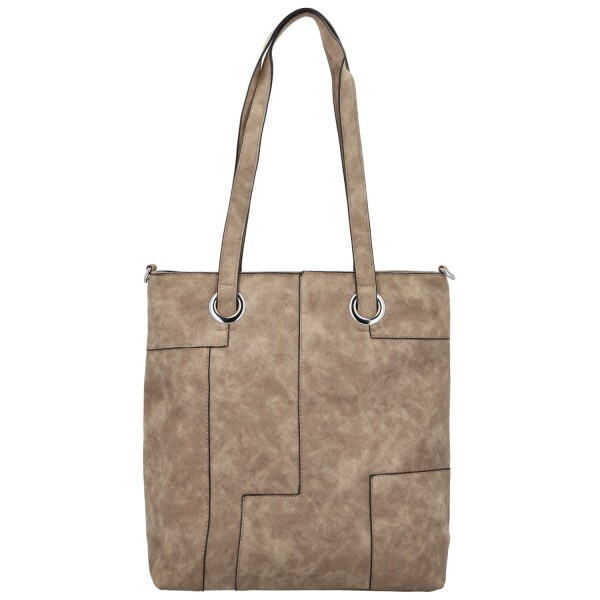 Trendy dámská koženková kabelka na rameno Gladys, béžová