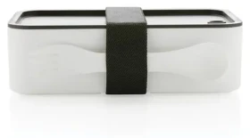 XD Design Svačinový box s příborem bílý / Svačinový box / 1,2 l / Bez BPA (P269.053)