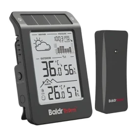 RainPoint BALDRTHERM B0596WT2H2P-V1 černá / Meteostanice / venkovní čidlo / solární napájení / dosah 100 m / IP54 (B0596WT2H2P-V1 Black)
