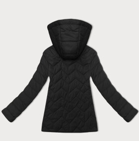 Lehká černá dámská prošívaná bunda s kapucí J Style (16M9232-392) odstíny černé S (36)