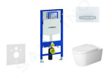 GEBERIT - Duofix Modul pro závěsné WC s tlačítkem Sigma50, alpská bílá + Duravit ME by Starck - WC a sedátko, Rimless, SoftClose 111.300.00.5 NM8