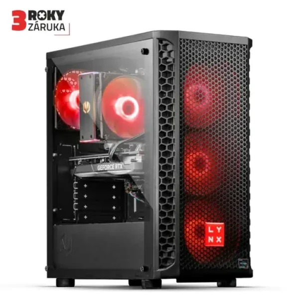 LYNX Challenger (10463149) černá / AMD Ryzen 7 5700X 3.4GHz / 32GB / 1TB SSD / NVIDIA RTX 5070 12GB / W11H (10463149)