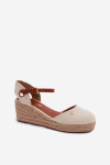 Dámské sandály Espadryle na platformě Wrangler 20261087-99Q Béžové 40