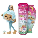 MATTEL BARBIE Cutie Reveal medvídek v kostýmu delfína modrá