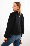 Dámská kožešinová bunda bez zapínání černá UNI