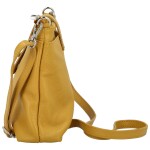 Dámská kožená crossbody kabelka Lara sweet new, žlutá