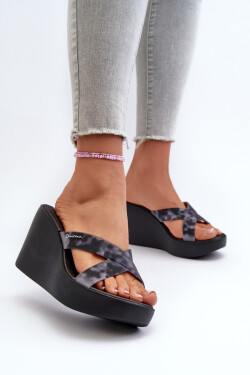 Dámské pantofle na klínku Ipanema High Fashion Slide Fem Black Velikost: 38