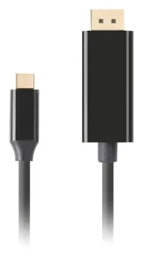 Lanberg CA-CMDP-10CU-0030-BK černá / Kabel USB-C na DisplayPort / 3 m / 4K 60Hz / DP 1.2 (CA-CMDP-10CU-0030-BK)